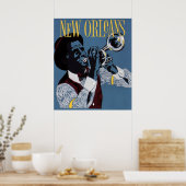 JAZZ SCENE NEW ORLEANS c. 1955 Poster (Küche)