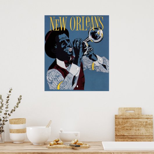 JAZZ SCENE NEW ORLEANS c. 1955 Poster (Küche)