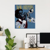 JAZZ SCENE NEW ORLEANS c. 1955 Poster (Heimbüro)