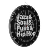 Jazz & Soul & Funk & Hip Hop Dartscheibe (Vorderseite Links)