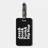 Jazz & Soul & Funk & Hip Hop Gepäckanhänger (Rückseite vertikal)