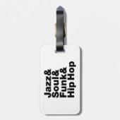 Jazz & Soul & Funk & Hip Hop Gepäckanhänger (Rückseite vertikal)