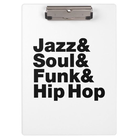 Jazz & Soul & Funk & Hip Hop Klemmbrett (Vorderseite)
