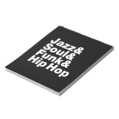 Jazz & Soul & Funk & Hip Hop Notizblock (Rotiert)