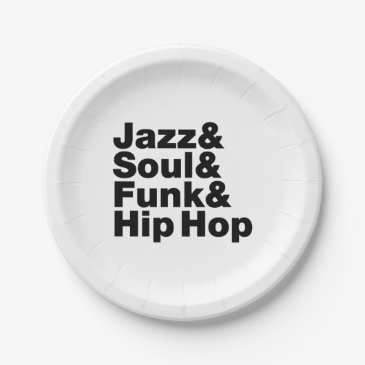 Jazz & Soul & Funk & Hip Hop Pappteller (Vorderseite)