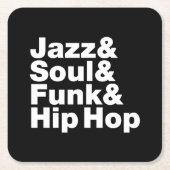 Jazz & Soul & Funk & Hip Hop Rechteckiger Pappuntersetzer (Vorderseite)
