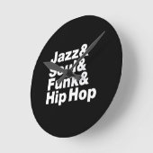 Jazz & Soul & Funk & Hip Hop Runde Wanduhr (Winkel)