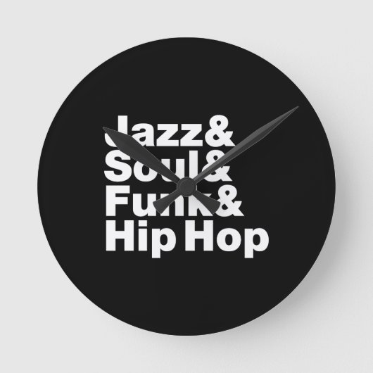 Jazz & Soul & Funk & Hip Hop Runde Wanduhr (Vorderseite)