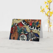 Jazz-Stadt-Karte Karte (Gelbe Blume)