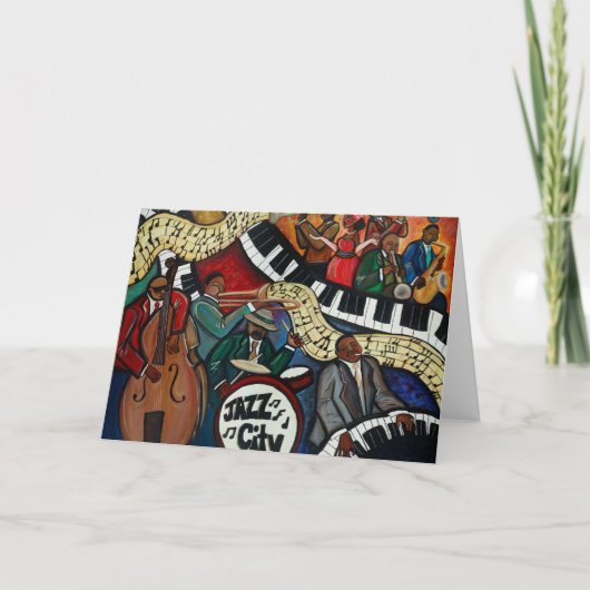 Jazz-Stadt-Karte Karte (Vorderseite)