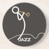 Jazz stickman getränkeuntersetzer (Vorne)