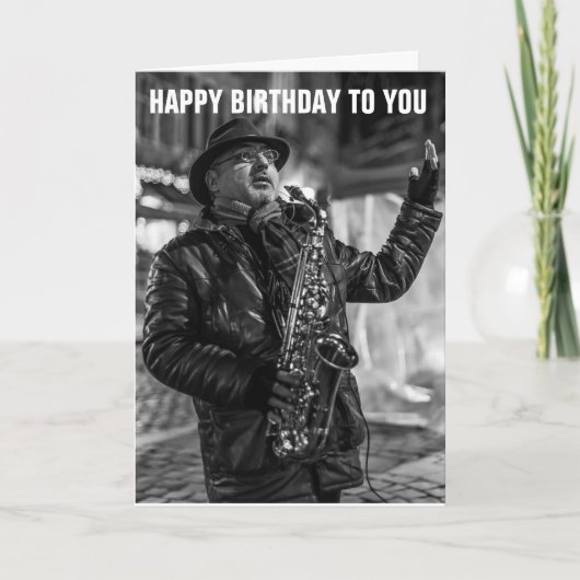 JAZZ STREET PERFORMER BIRTHDAY CARD KARTE (Vorderseite)