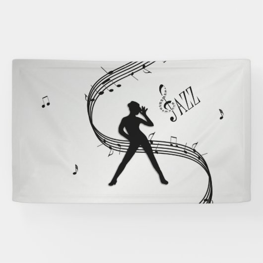 Jazz-Tanz Silber Banner (Horizontal)