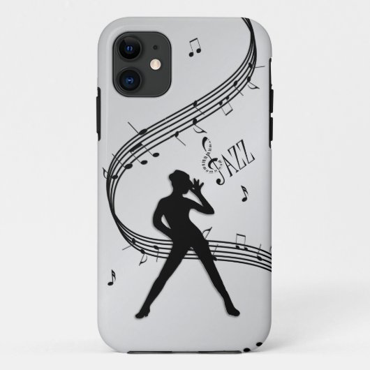 Jazz-Tanz Silber Case-Mate iPhone Hülle (Rückseite)