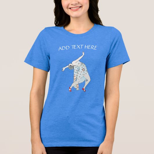 Jazz Tänzerin Tri-Blend Shirt (Vorderseite)