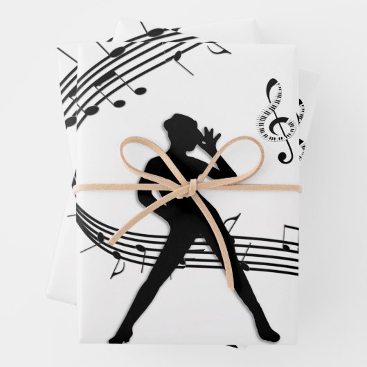 Jazz-Tänzermusik Geschenkpapier Set (Beispiel)