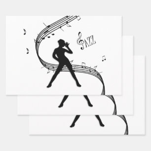 Jazz-Tänzermusik Geschenkpapier Set