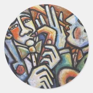 Jazz TIme Runder Aufkleber