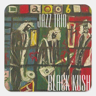 JAZZ TRIO BLACK KUSH QUADRATISCHER AUFKLEBER