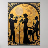 Jazz Trio in Gold Poster (Vorne)