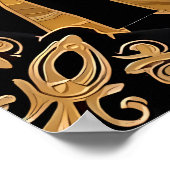 Jazz Trio in Gold Poster (Ecke)