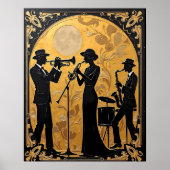 Jazz Trio in Gold Poster (Vorne)
