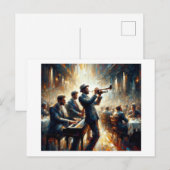 Jazz Trio, Postkarte (Vorne/Hinten)