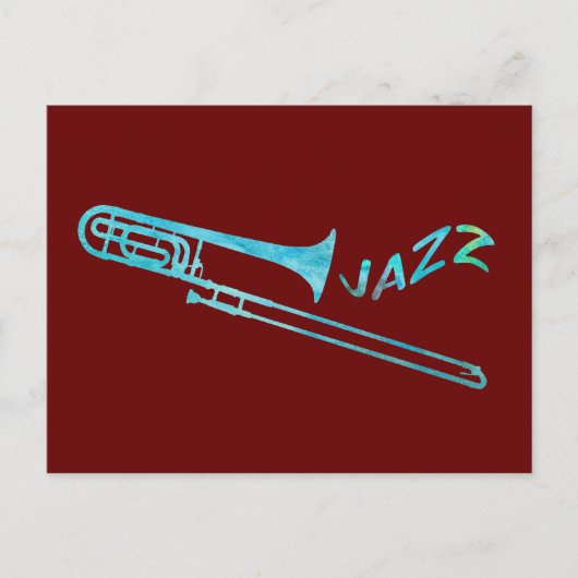 Jazz Trombone Postkarte (Vorderseite)