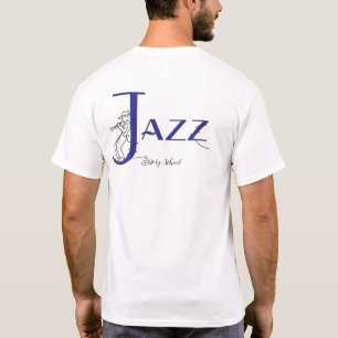 Jazz Trompete Blau  T-Shirt