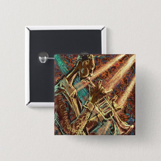 JAZZ Trompete-Knopf Button (Vorne & Hinten)