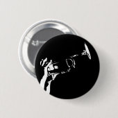 Jazz-Trompete-Spieler-Knopf-Abzeichen Button (Vorne & Hinten)