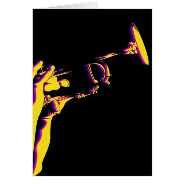Jazz-Trompeters-Karte (Vorne)