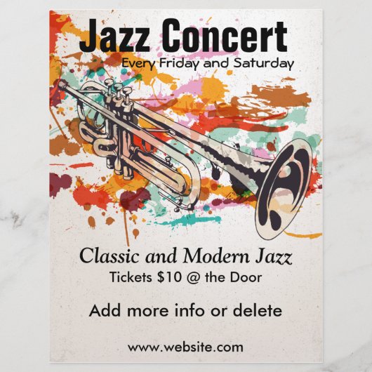 Jazz Trumpet Flyer (Hinten)