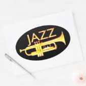Jazz Trumpet Oval Stickers (Umschlag)