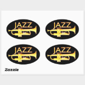 Jazz Trumpet Oval Stickers (Blatt)
