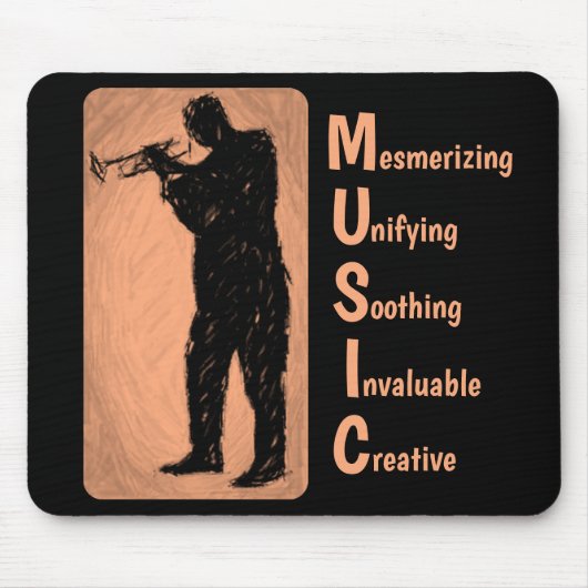 Jazz Trumpet Player MUSIC Mousepad (Vorne)