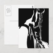 Jazz Trumpet Player Postcard Postkarte (Vorne/Hinten)