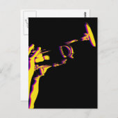 Jazz Trumpet Player Postcard Postkarte (Vorne/Hinten)