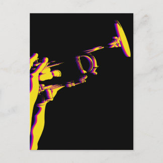 Jazz Trumpet Player Postcard Postkarte