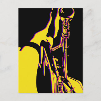 Jazz Trumpet Player Postcard Postkarte