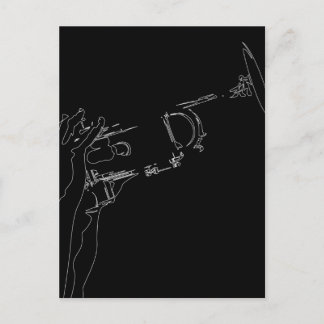 Jazz Trumpet Postcard Postkarte