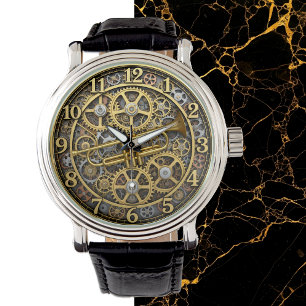 Jazz Trumpet Watch, Steampunk, Gold, Musik Armbanduhr