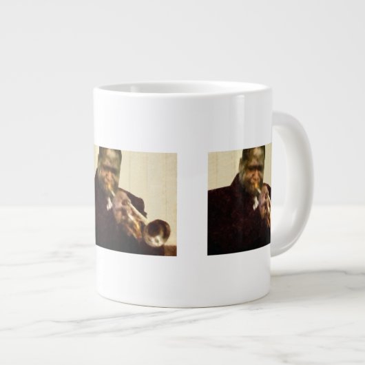 Jazz Trumpeter Jumbo-Tasse (Vorderseite Rechts)