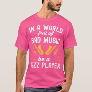 Jazz Tshirt für Männer Saxophonistin Frauen Vin