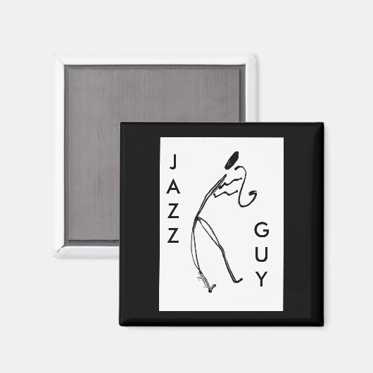 Jazz Typ Square Magnet (Vorderseite/Rückseite)