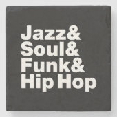 Jazz u. Soul u. Funk u. angesagtes Hopfen Steinuntersetzer (Vorderseite)