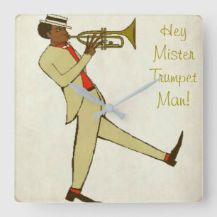 Jazz-Uhr Quadratische Wanduhr