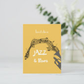 Jazz und Blues als Party Einladung (Stehend Vorderseite)
