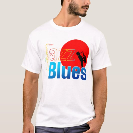 Jazz- und Blues-Musikliebhaber T-Shirt (Vorderseite)