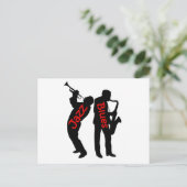 Jazz und Blues Postkarte (Stehend Vorderseite)